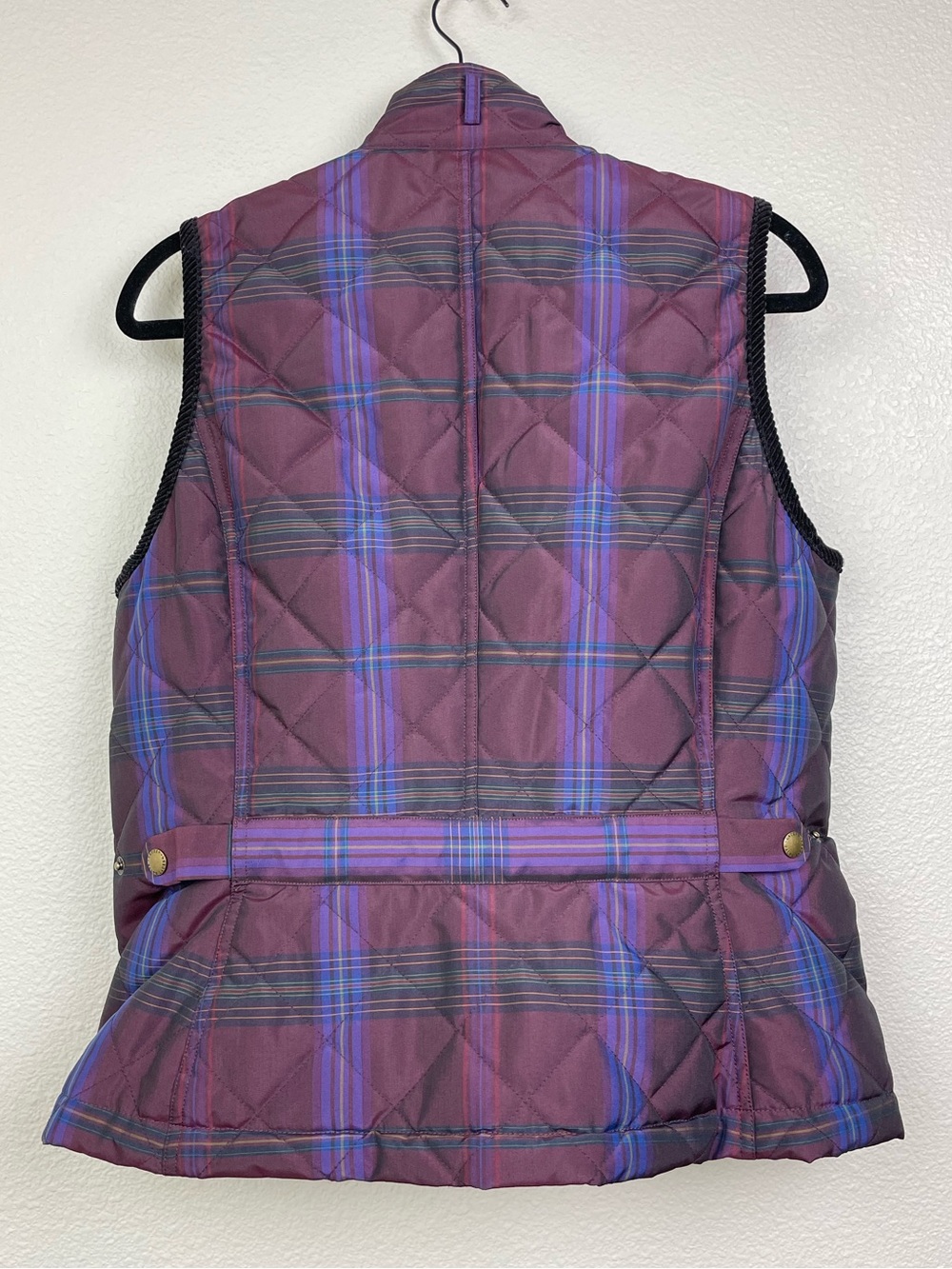 Lauren Ralph Lauren Women's Large Tartan Plaid Quilted Full Zip Vest Equestrian - Picture 16 of 16